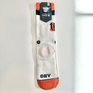 Stance NFL White and Orange Athletic Socks